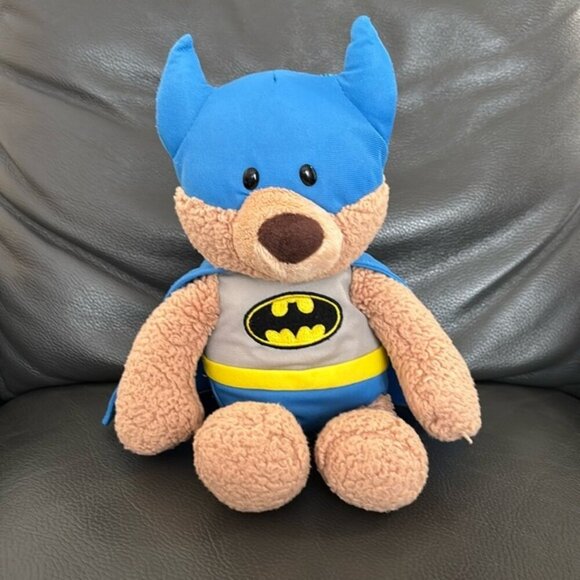 Gund DC Comics Batman Bear Blue/Yellow 14" - Picture 1 of 9